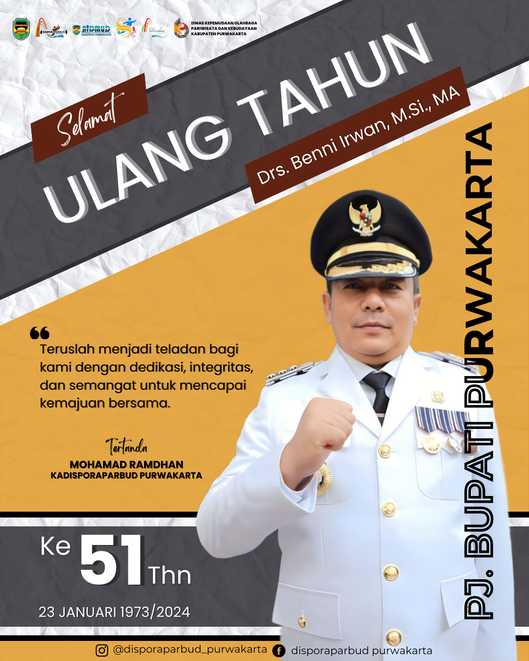 Selamat Ulang Tahun Pj Bupati Purwakarta Data Kabupaten Purwakarta